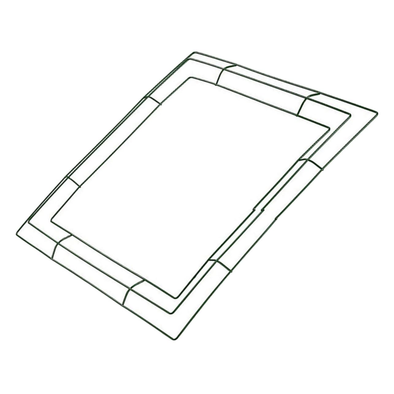 Garneck Square Wreath Frame DIY Floral Wire Wreath Ring Indoor Decorations for Home 40x40cm