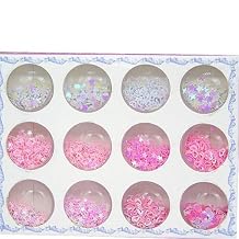 12pcs/Set Sequins Stars Hearts Moon Metallic Nail Body Art Glitter Colorful Mixed Nails Paillette Flakes Decor Makeup Accessories DIY Craft Tools Ruan meng Set2