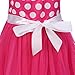 IBTOM CASTLE Toddlers Girls' Polka Dots Christmas Birthday Princess Leotard Costume Tutu Dress Up Bows Ears Headband Rose+3D Ears 4-5 Years