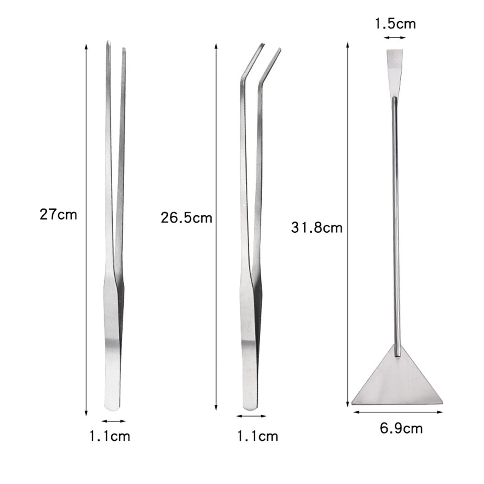 Strumenti per acquario 4 in 1 Strumenti per acquari Aquascaping Forbici per acquario Raschietto per acquario Pinzette per pesci Starter Kit e piante d'acquario