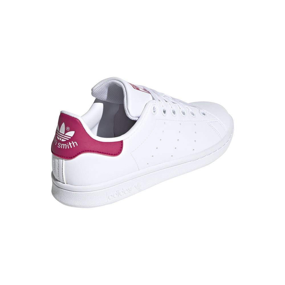 Adidas Uniseks - Dzieci Stan Smith, Buty Sportowe, Cloud White/Cloud White/Bold Pink, 36 2/3 EU EU
