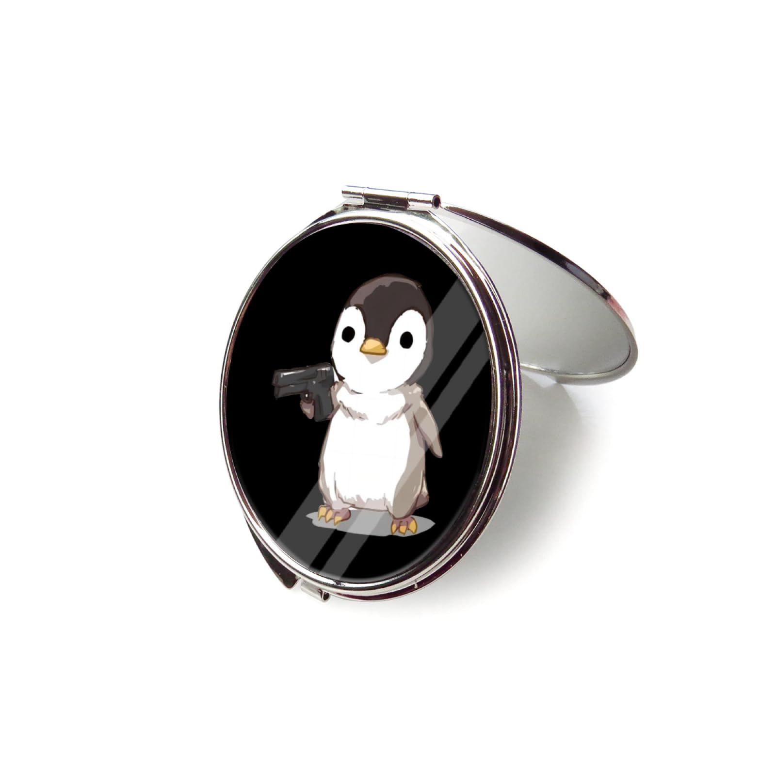 Amazon.co.jp: ミラー 面白い ペンギン 鏡 両面コンパクトミラー 両面