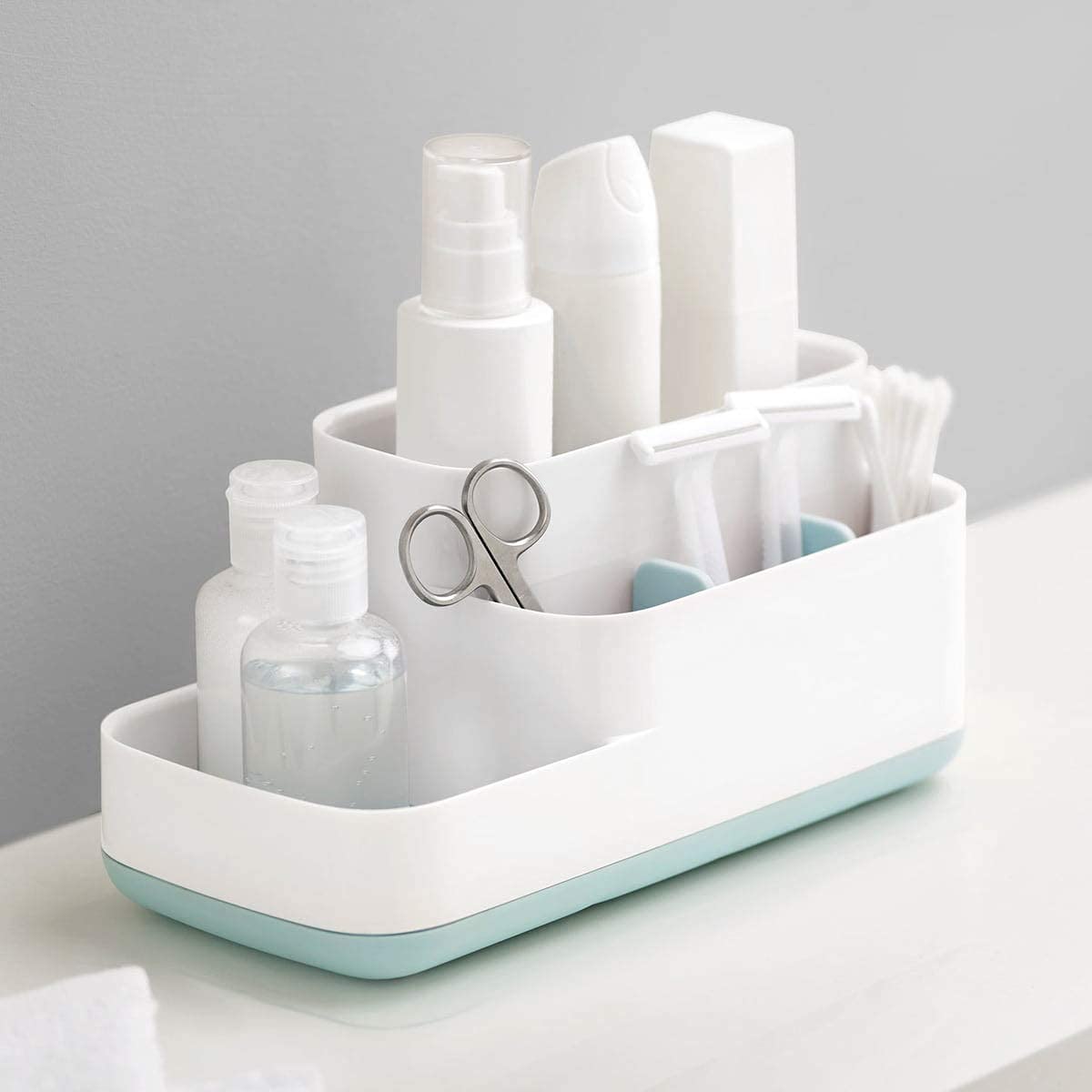 Entraxa Bathroom Countertop Organizer Tray, Toothbrush Holder Bathroom Organizers & Storage, Cosmetic Organizer for Bathroom & Vanity,Office Desk Storage,Kitchen Countertop Organizers.