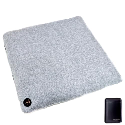 Preisvergleich Produktbild Thermrup Ferninfrarot Beheizbares Sitzkissen 45x45cm (Sitzkissen+Powerbank 10000mAh)