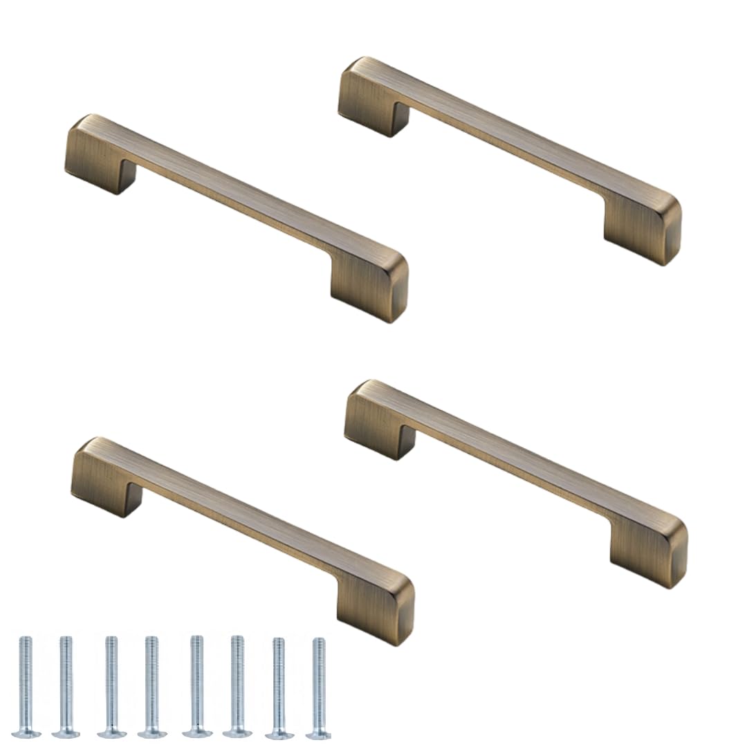 NLQCSXWEP Zinc Alloy Cabinet Bow Handle, Zinc Alloy Cabinet Handles Pack of 4 Multicolor 96-320mm(128mm Matt Green)