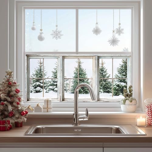 Vinilo decorativo navideño para ventana 39.3 × 17.7 pulgadas miniatura 4