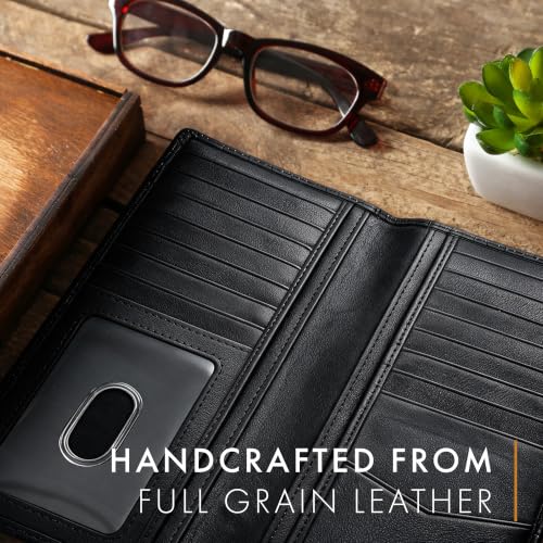 Image of Genuine Leather Long Wallet for Men - Western Bifold Wallet, Crocodile