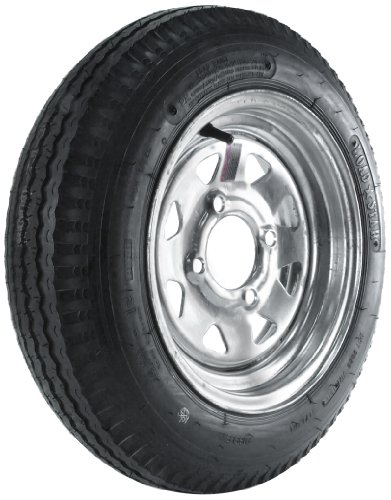 Kenda Loadstar (12x4"/4x4") Galvanized Spoke Wheel with Steel Finish LRB and Trailer Tire