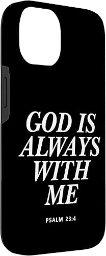 Miniatura 6 de iPhone 1212 Pro God is Always with Me Salmo 234 Funda cristiana con versículo de la Biblia