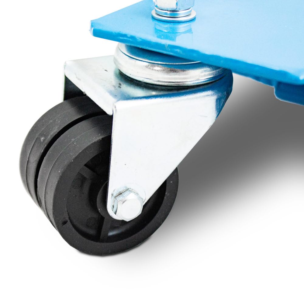 Bituxx Motorrad Rangierhilfe Rangierschiene Rangierplatte Parkhilfe Motorradständer für Zentralständer 60x42x9cm bis 250kg mit 360° Rollen und Rangierbremse
