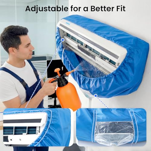 Kit nettoyage climatisation split et housse murale bleu clair - 4