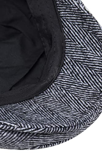 Image of BABEYOND Men's Flat Cap Newsboy Hats Herringbone Tweed Cabbie Hats for Men 1920s Ivy Irish Driving Hats Gatsby Hat