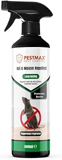 PESTMAX Rat and Mouse Repellent Spray 500ML - Indoor and Outdoor Rat Repellent Spray - Natural Peppermint Oil Rat Repellent with Geraniol - Mice Repellent Alternative to Mouse Poison and Traps