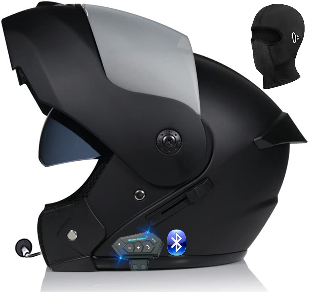 Modułowy Bluetooth zintegrowany kask motocyklowy z podwójną osłoną przeciwsłoneczną, zintegrowany system komunikacji domofonowy radio Certyfikat ECE Kask pełnotwarzowy skuter dla mężczyzn i kobiet