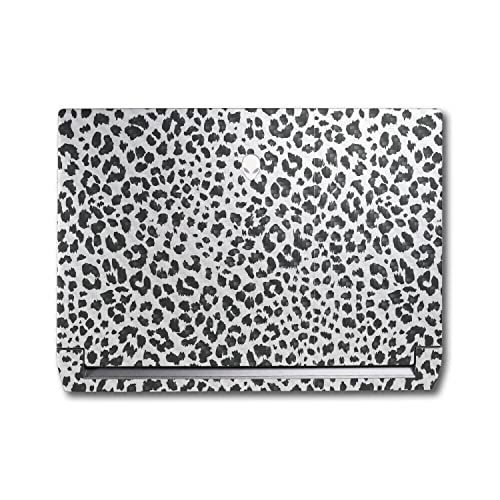 Image of MightySkins Carbon Fiber Skin Compatible with Alienware M17 R5 (2022) Full Wrap Kit - Snow Leopard Print | Protective, Durable Textured Carbon Fiber Finish | Easy to Apply | Made in The USA