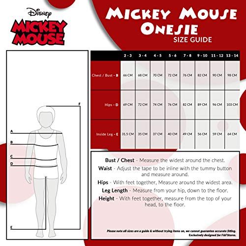 Disney Pigiama Intero di Topolino, Pigiami in Pile...