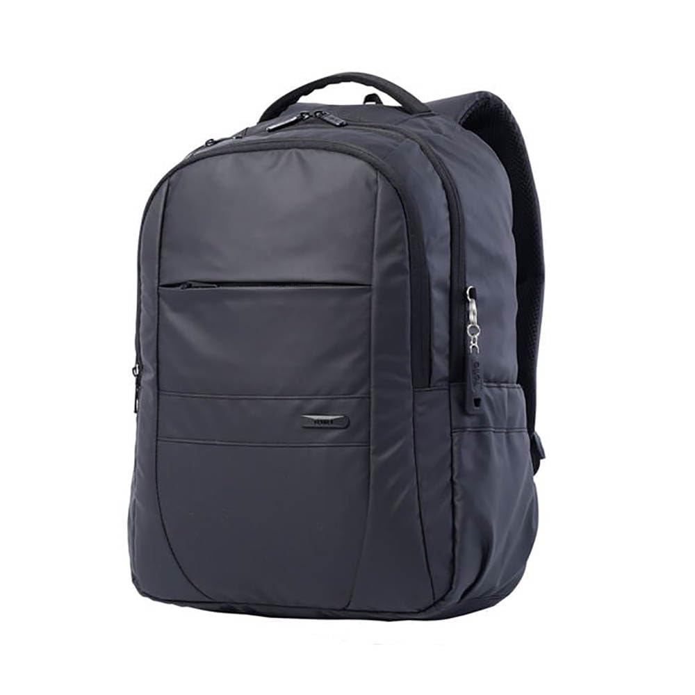 TOTTO - Mochila para Ordenador Portátil de 14 Pulgadas, Modelo Wivetto, 2 Compartimentos, Bolsillo Tablet 10", Bolsillo Botella, Correa para Maleta, Espaldar Ergonómico, Correas en S, Color Negro
