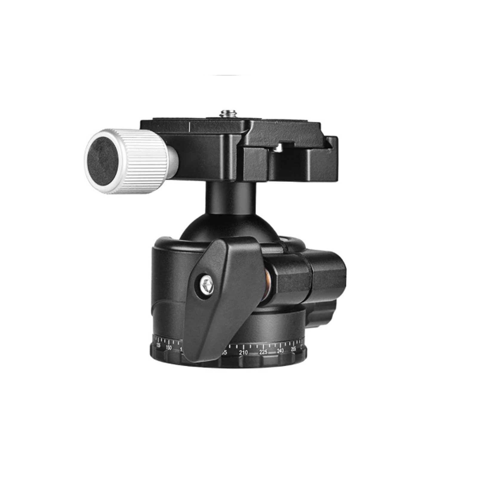 Annadue Testa a Sfera a Basso Profilo, Testa a Sfera Panoramica da 35 Mm per Fotocamera DSLR Monopiede Treppiede con Piastra a Sgancio Rapido da 1/4"