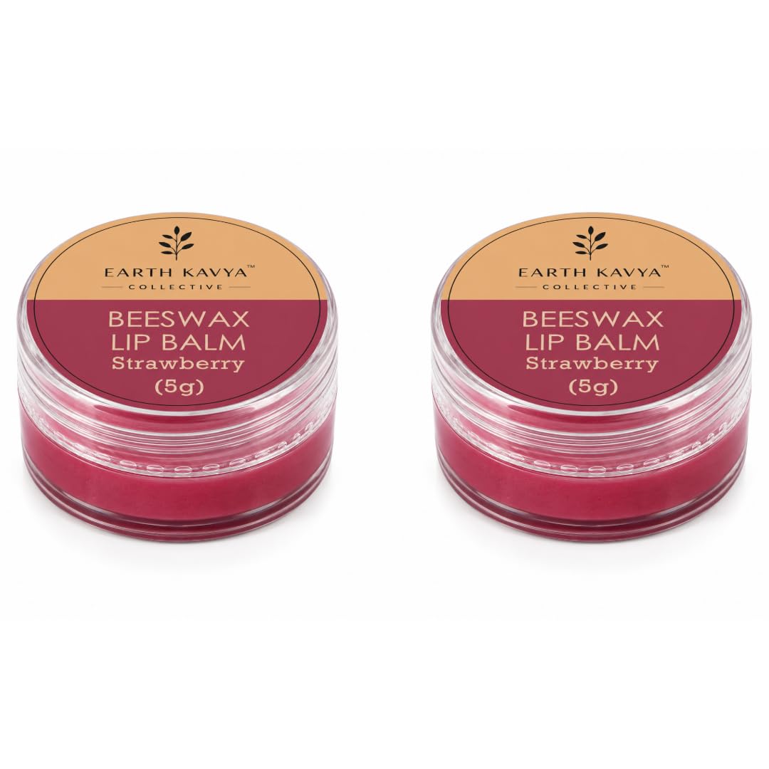 Strawberry Lip Balm with Pure Beeswax | Natural & Hydrating Lip Care | Moisturizing, Nourishing & Chemical-Free Lip Balm for Soft Lips (Pack of 2)-image-36