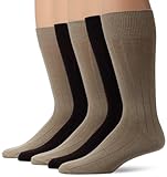 Dockers Men's 5 Pack Classics Classic Rib Crew Socks