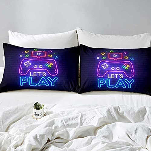 Ninenine Gaming Comforter Sets For Boys Full Size Bedding,Gamer Comforter For Kids Adult, Video Game Controller Bed Set With 1 Comforter 2 Pillowcases #TOP4