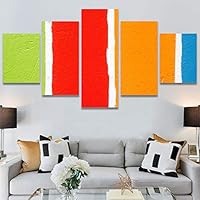 SIGNWIN 5 Panel Canvas Wall Art Painted Wall for Home Decorations Ready to Hang - 60