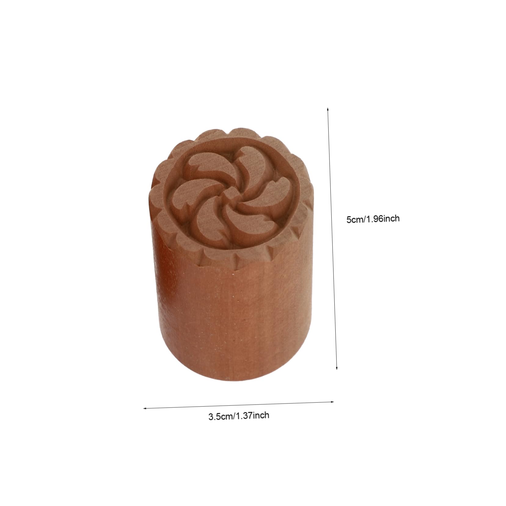 Unomor 2Pcs Wooden Dough Stampers Creative Baking Supplies for Decorating Bean Paste Buns and Dim Sum Food Baking Accessories for Beautiful Pastries