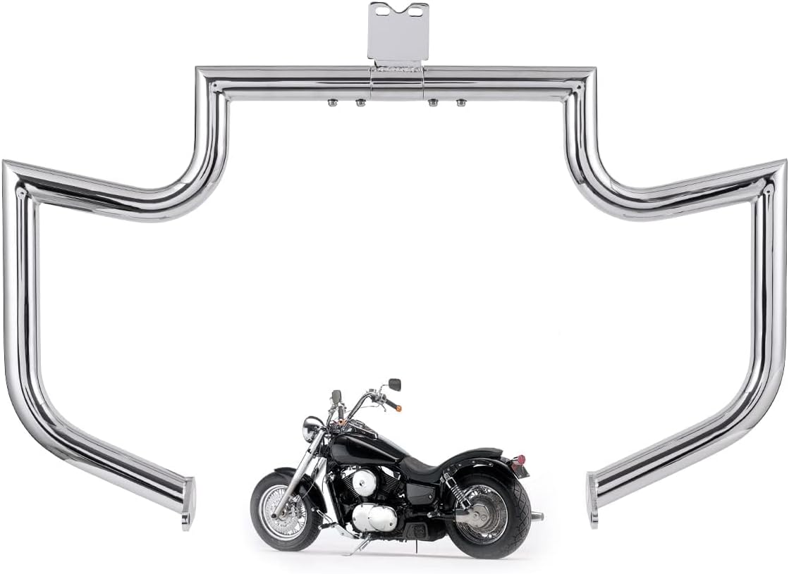 1.5" Crash Bar Engine Guard Highway Freeway Bar for Kawasaki Vulcan 1500 VN1500 VN1500D VN1500E VN1500N Classic (Silver)