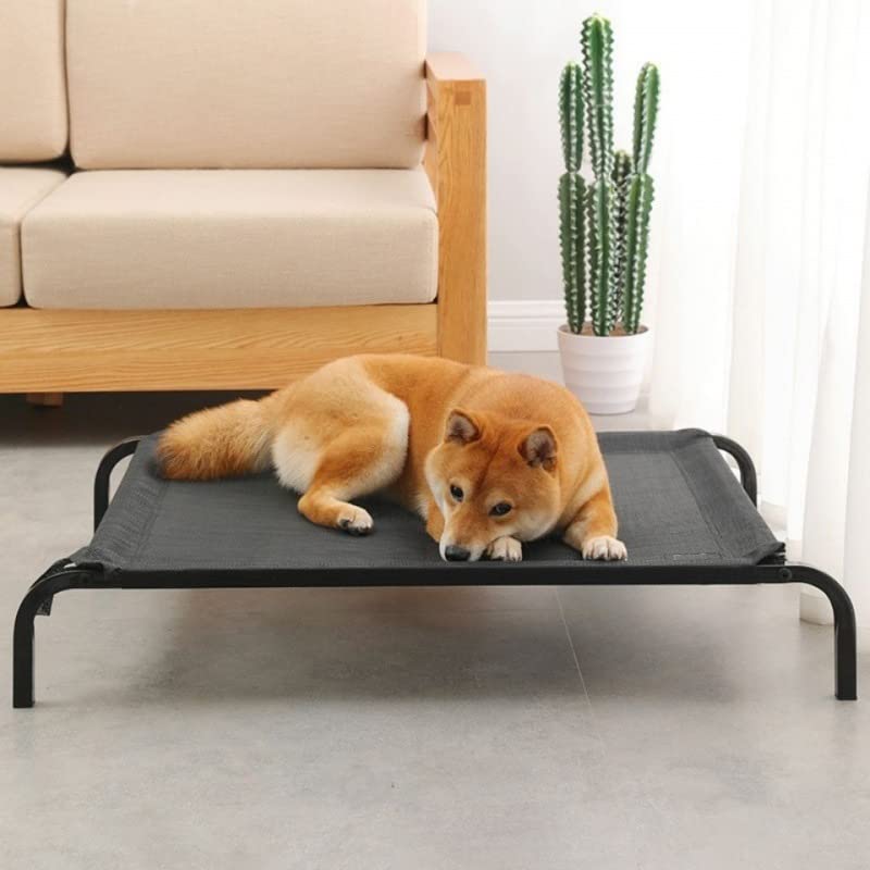 KUTKUT Cooling Elevated Dog Bed, Portable Durable Summer Frame Raised Pet Cot with Washable & Breathable Mesh | Cot Bed for Extra Large Medium Small Dogs for Camping or Beach (L) (B09RV416K6) Amazon Price History, Amazon Price Tracker