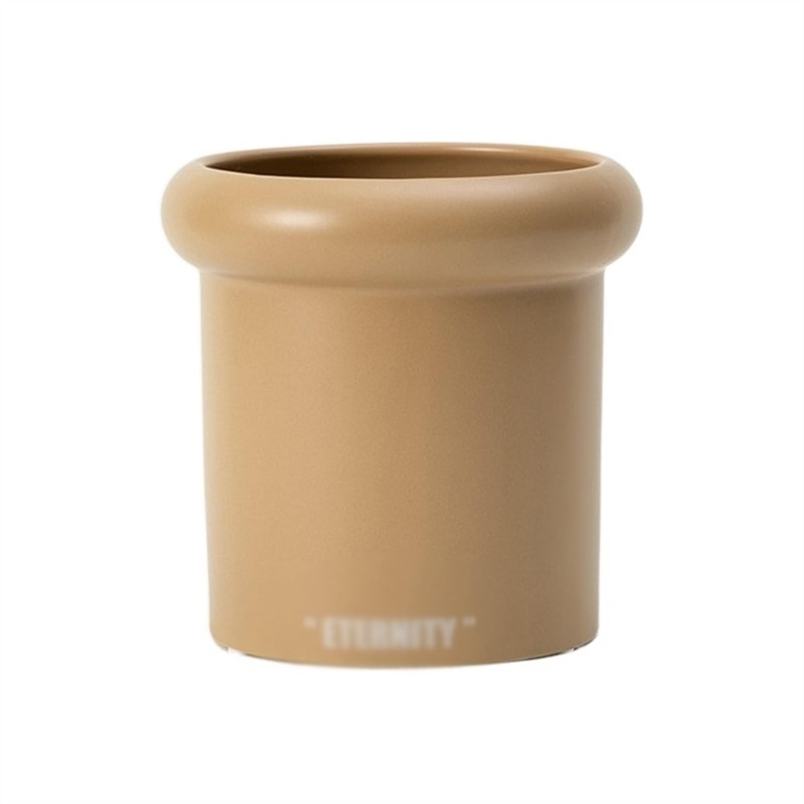 SDGBCXD flowerpot, Simple Ceramic Thickened Bottle Mouth Bottom with Drainage HolesSmall Models Planters(Bruin,L)