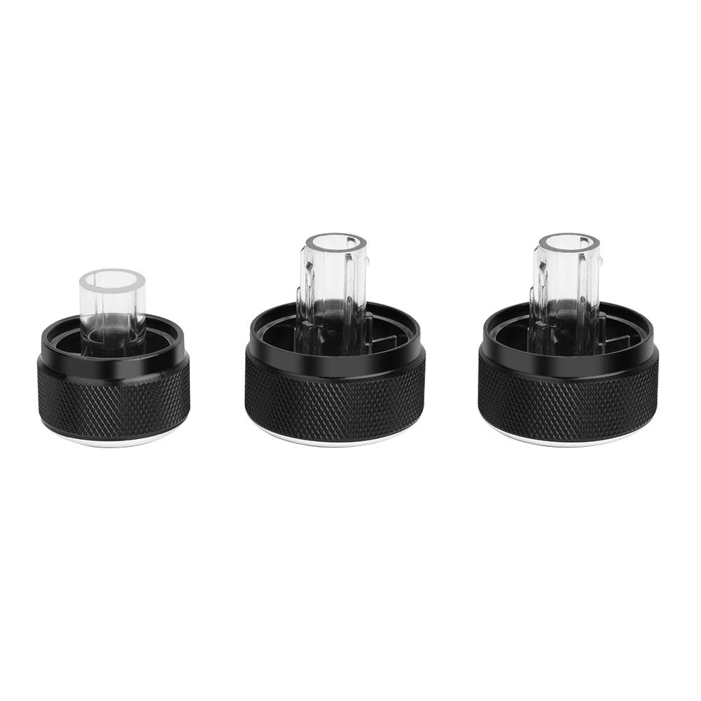 Lot de 3 boutons de contrôle pour climatisation de voiture - En aluminium - Bouton de rechange MK5 GTI T5 - Pour chauffage B6