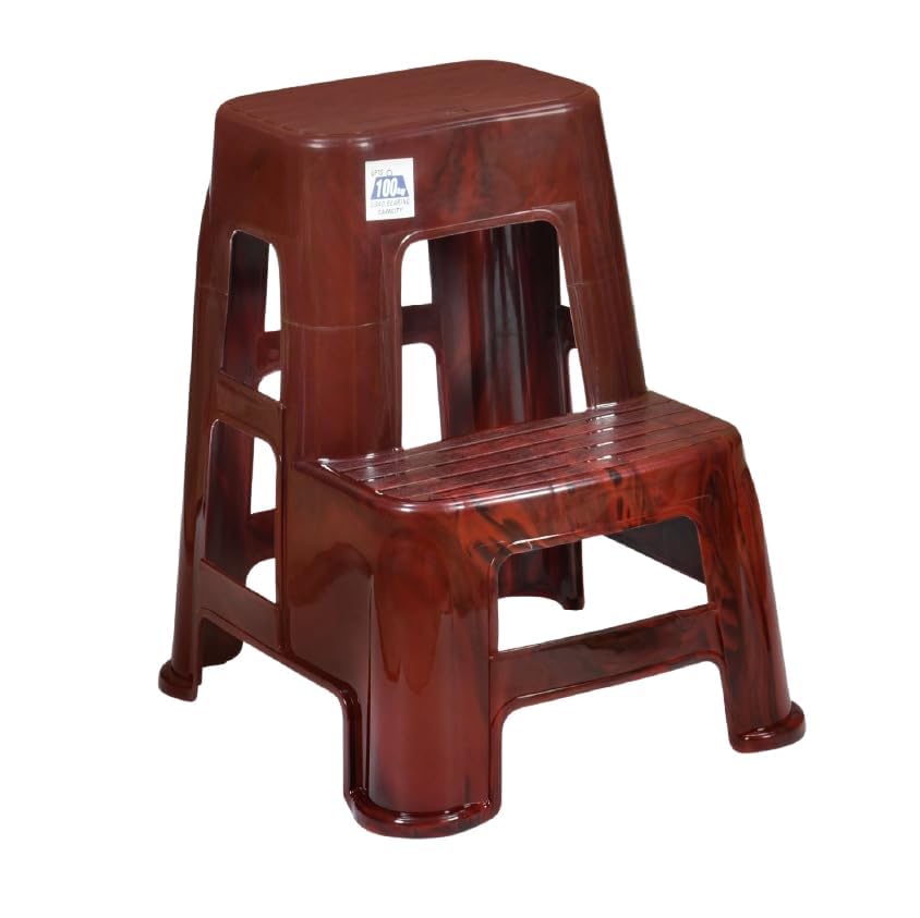 OAKNEST stl21 2-Step HeavyDuty High Glossy Plastic Multi Purpose Stepper Stool for Home,Office and Kitchen Use (Color : Rosewood ; Count: 1)-image-28