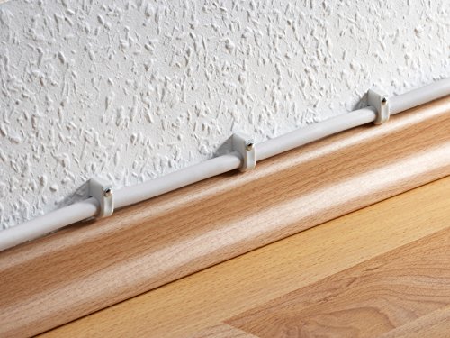 Meister Express-Schelle 4 - 7 mm - weiß - 50 Stück im praktischen Set - Zur Fixierung von Kabeln & Leitungen - Inkl. vormontiertem Nagel / Haftclips / Kabelschellen / Nagelschellen / 7454030