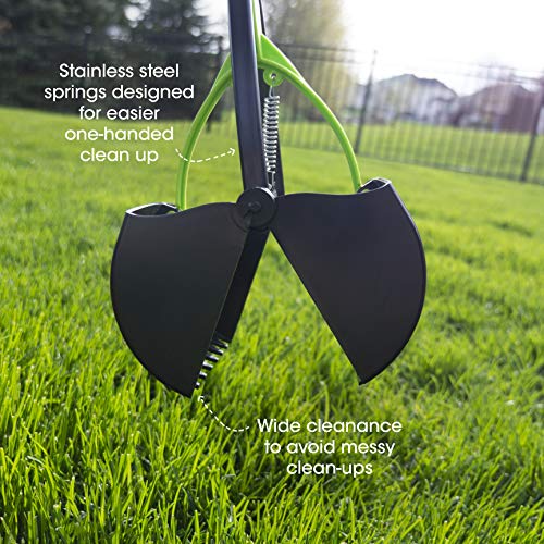 Image of Spotty Easy Clean-Up Spring Action Waste Pooper Scooper - Lightweight, Durable Scooper for efficient Clean-Up for Your Pet with Durable Ergonomic Handle, Blue, Orange, or Green - Assorted Colors