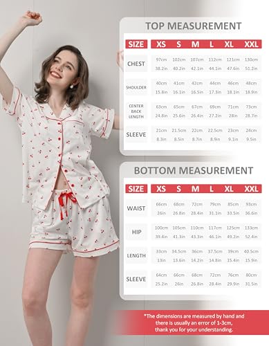 Image of NAP BOUND 100% Cotton Pajamas for Women Sets 2 Pieces Pjs Button short sleeves with Pockets Soft Sleepwear Loungewear XS-XXL