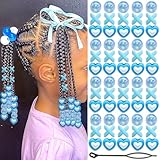 【Durable et Réutilisable】Les perles à tresser sont résistantes, stables en couleur et durables. Des accessoires parfaits pour l'école, le quotidien, les fêtes et les coiffures DIY.
