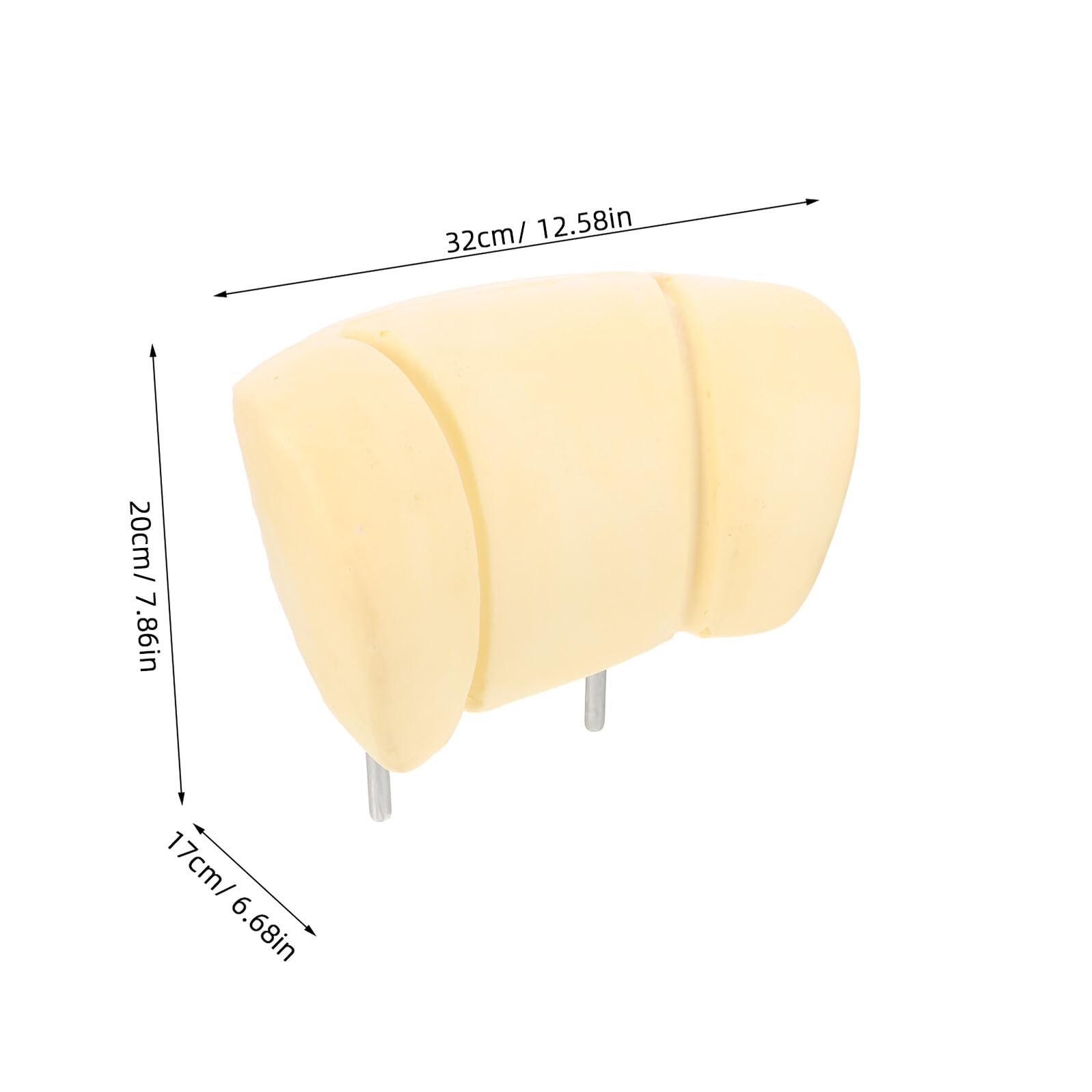 Coussin D’Appui-Tête pour Siège Auto Tube en Fer Soudé Mousse à Mémoire de Forme Confortable Rembourrage de Remplacement Compatible Camping-Car et Véhicule Utilitaire sans