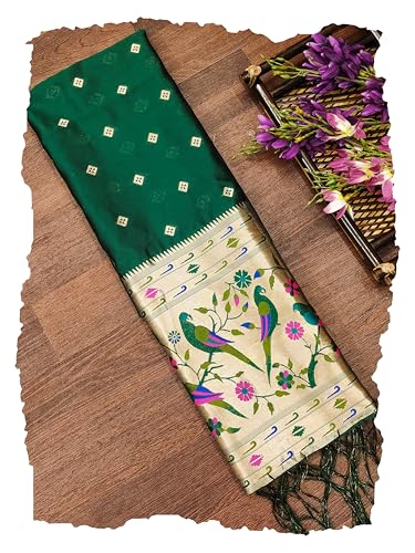 Image of DEVANGI Women's Woven Paithani Banarasi Silk Dupatta /Chunni For Women, Floral Print 1 Meter Wide and 2.3 Meter Length Printed Designer Dupatta /Chunni For Girls