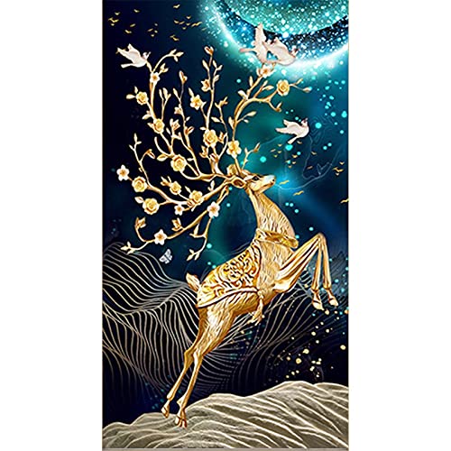 Kit Peinture Diamant élan Complet | Cadeau Créatif Original Grand Format 70x140cm