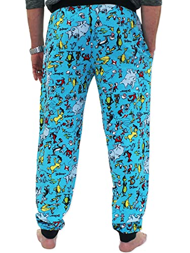 Dr. Seuss The Grinch Mens Christmas Holiday Santa Pajama Pants with Pockets3