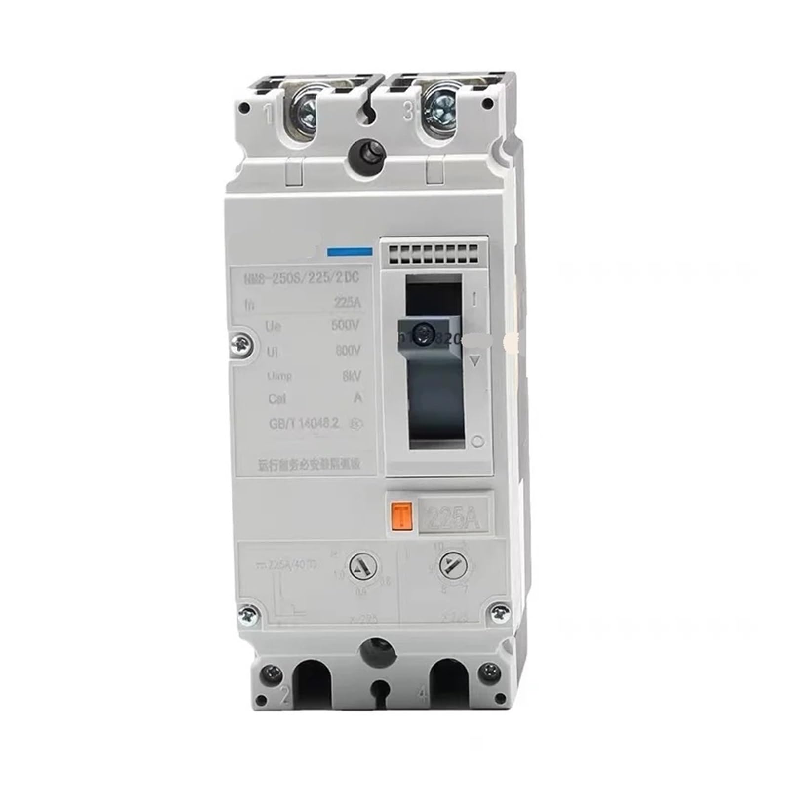 Disjoncteur boîtier plastique NM8NDC haute durabilité 2P 400A pour de l'énergie solaire