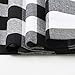 OurWarm Buffalo Plaid Check Table Runner, Reversible Cotton Burlap Table Runner Buffalo Plaid Kitchen Decor, Farmhouse Black and White Table Runner for Christmas Holiday Home Decorations, 14 x 72 Inch