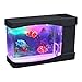 Artificial Mini Aquarium Fish Tank Color LED Swimming Fish Tank with 3 Fake Fish - by Playlearn
