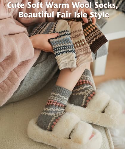 IIG Winter Warm Wool Socks for Women Original Design Trendy Boot Socks Ideal Gift4