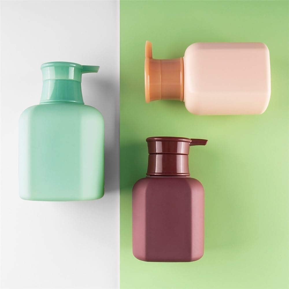 Distributeur de Douche, Distributeur de Savon Bleu-Vert, Flacon de Lotion carré, Pompe en Plastique, pour la Maison, l'hôtel ou la Salle de Bain, Distributeur 300 ml/500 ML (Grand Format)