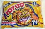 Totito Platano - Banana Goma De Mascar Chicles Flavored Bubble Gum 100 Pcs 22.5oz
