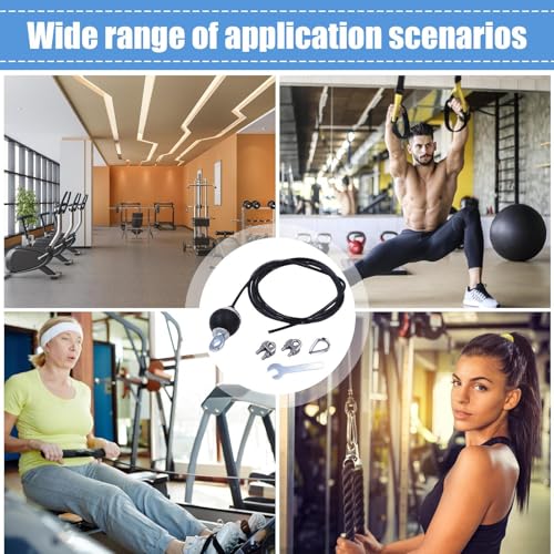 Cuerda de tracción de acero resistente ajustable para poleas y pesas de fitness 5