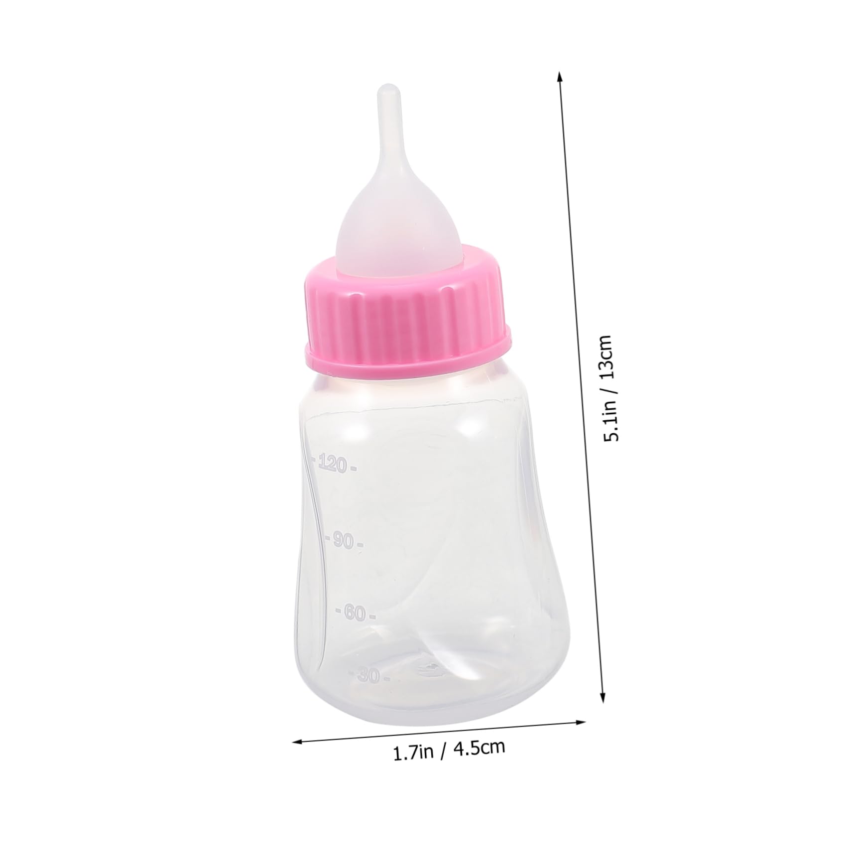 COLLBATH Practical Cat Milk Bottle Feeding Kit for Kitten 2pcs Plastic Pet Feeding Bottles Leak Design