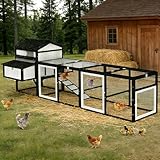Ketive 116" Large Chicken Coop with Run,...