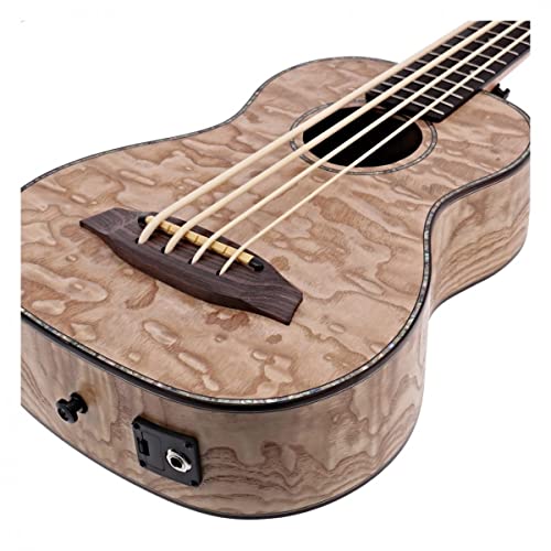 Hartwood Sonata Electric Bass Ukulele – Saule frisé - Les Beatles, Paul McCartney, John Lennon, RIngo Starr, George Harrison Hartwood Sonata Electric Bass Ukulele - Saule frisé – Image 3